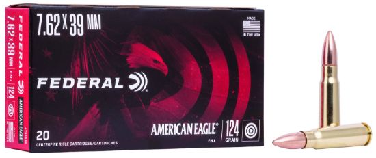 Picture of Federal A76239a American Eagle Rifle 7.62X39mm 124 Gr Full Metal Jacket 20 Per Box/ 25 Case 