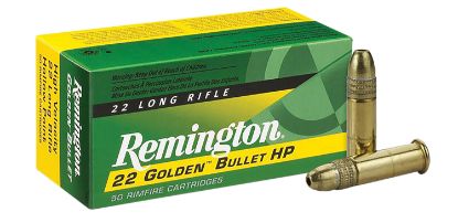 Picture of Remington Ammunition 21008 Golden Bullet Rimfire 22 Lr 36 Gr Plated Hollow Point 50 Per Box/ 100 Cs 