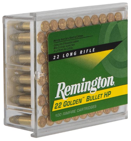 Picture of Remington Ammunition 21278 Golden Bullet Rimfire 22 Lr 36 Gr Plated Hollow Point 100 Per Box/ 50 Cs 