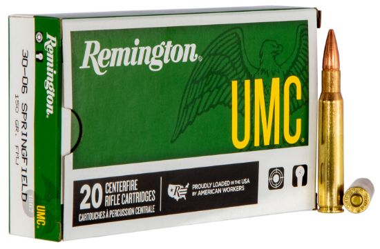 Picture of Remington Ammunition 23699 Umc 30-06 Springfield 150 Gr Full Metal Jacket 20 Per Box/ 10 Cs 