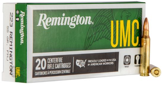 Picture of Remington Ammunition 23711 Umc 223 Rem 55 Gr Full Metal Jacket 20 Per Box/ 10 Cs 