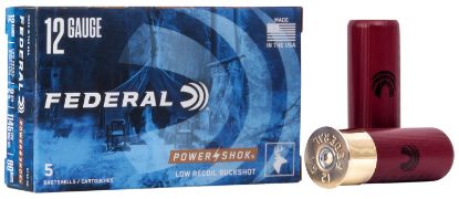 Picture of Federal H13200 Power-Shok Low Recoil 12 Gauge 2.75" 9 Pellets 1 3/16 Oz 00 Buck Shot 5 Per Box/ 50 Case 