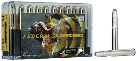 Picture of Federal P470t1 Premium Safari Cape-Shok 470 Nitro Express 500 Gr Trophy Bonded Bear Claw 20 Per Box/ 10 Case 