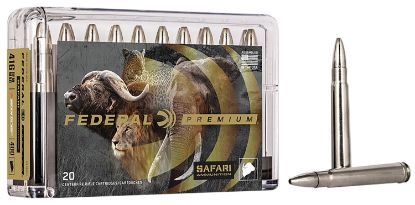 Picture of Federal P416rt1 Premium Safari Cape-Shok 416 Rem Mag 400 Gr Trophy Bonded Bear Claw 20 Per Box/ 10 Case 