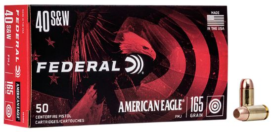 Picture of Federal Ae40r3 American Eagle Handgun 40 S&W 165 Gr Full Metal Jacket 50 Per Box/ 20 Case 