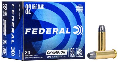 Picture of Federal C32hra Champion Training 32 H&R Mag 95 Gr Lead Semi Wadcutter 20 Per Box/ 25 Case 