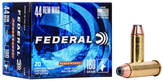 Picture of Federal C44b Power-Shok Handgun 44 Rem Mag 180 Gr Jacket Hollow Point 20 Per Box/ 25 Case 