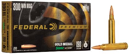 Picture of Federal Gm300wm Premium Gold Medal 300 Win Mag 190 Gr Sierra Matchking Bthp 20 Per Box/ 10 Case 