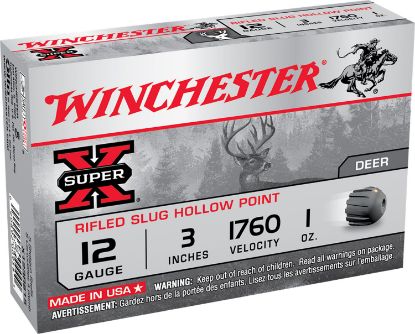 Picture of Winchester Ammo X123rs15 Super X 12 Gauge 3" 1 Oz Rifled Slug Shot 5 Per Box/ 50 Case 