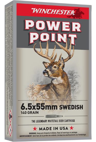 Picture of Winchester Ammo X6555 Power-Point 6.5X55 Swedish 140 Gr Power Point 20 Per Box/ 10 Case 