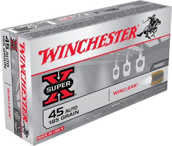 Picture of Winchester Ammo Wc451 Super X 45 Acp 185 Gr Winclean Brass Enclosed Base 50 Per Box/ 10 Case 
