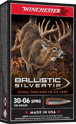 Picture of Winchester Ammo Sbst3006 Ballistic Silvertip 30-06 Springfield 150 Gr Rapid Controlled Expansion Polymer Tip 20 Per Box/ 10 Case 