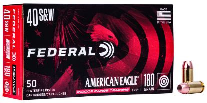 Picture of Federal Ae40n1 American Eagle Indoor Range Training 40 S&W 180 Gr Total Metal Jacket 50 Per Box/ 20 Case 