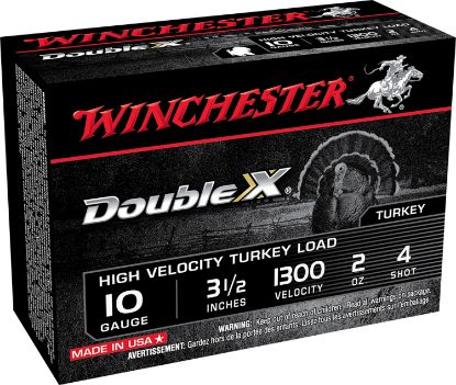 Picture of Winchester Ammo Sth104 Double X High Velocity Turkey 10 Gauge 3.50" 2 Oz 4 Shot 10 Per Box/ 10 Case 