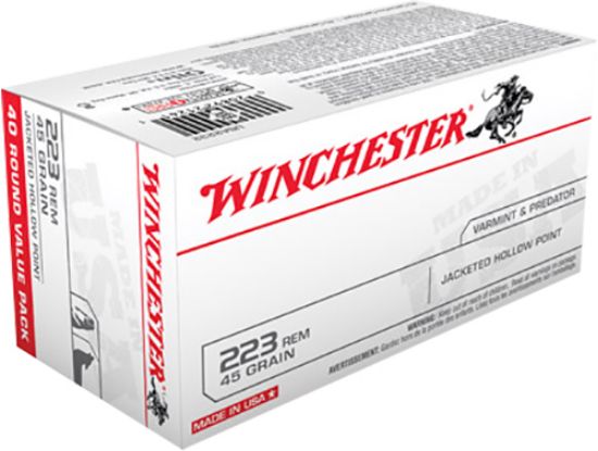 Picture of Winchester Ammo Usa2232 Usa 223 Rem 45 Gr Jacket Hollow Point 40 Per Box/ 10 Case 