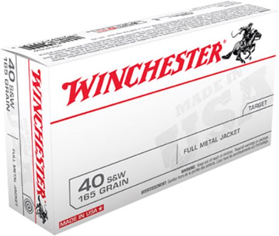 Picture of Winchester Ammo Usa40sw Usa 40 S&W 165 Gr Full Metal Jacket Flat Nose 50 Per Box/ 10 Case 