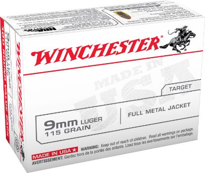 Picture of Winchester Ammo Usa9mmvp Usa Value Pack 9Mm Luger 115 Gr Full Metal Jacket 100 Per Box/ 10 Case 