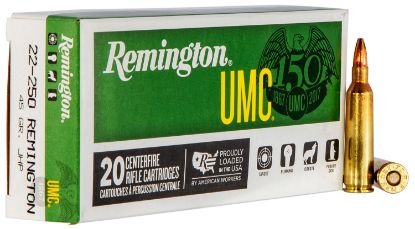 Picture of Remington Ammunition 23750 Umc 22-250 Rem 45 Gr Jacket Hollow Point 20 Per Box/ 10 Cs 