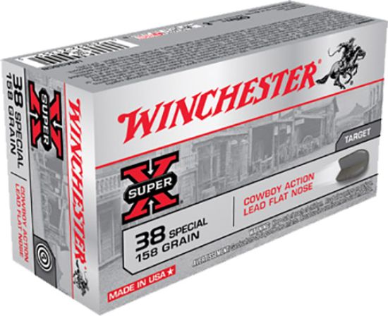 Picture of Winchester Ammo Usa38cb Super X Cowboy Action 38 Special 158 Gr Lead Flat Nose 50 Per Box/ 10 Case 