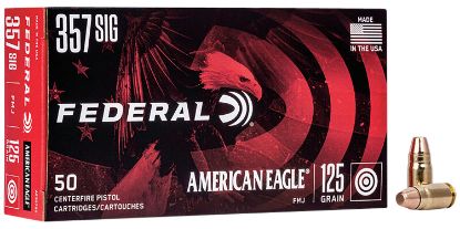 Picture of Federal Ae357s2 American Eagle Handgun 357 Sig 125 Gr Full Metal Jacket 50 Per Box/ 20 Case 