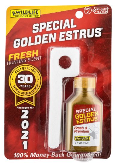 Picture of Wildlife Research 405 Special Golden Estrus Deer Attractant Doe In Estrus Scent 1Oz Bottle 