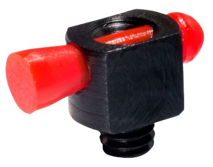 Picture of Hiviz Bd1008r Spark Ii Bead Replacement Front Sight Black | Red Fiber Optic Universal Threads 