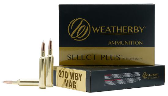 Picture of Weatherby N270150pt Select Plus 270 Wthby Mag 150 Gr Nosler Spitzer Partition 20 Per Box/ 10 Case 