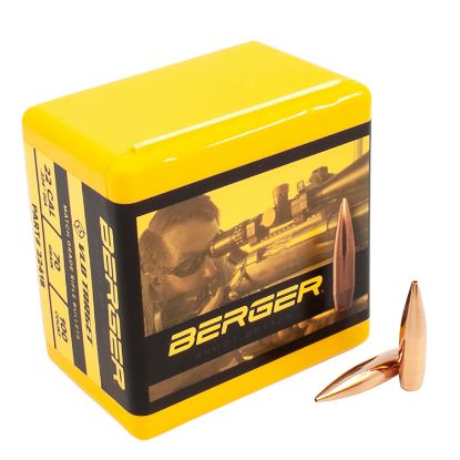 Picture of Berger Bullets 22418 Vld Target Long Range 22 Cal .224 70 Gr Secant Very Low Drag 100 Per Box 