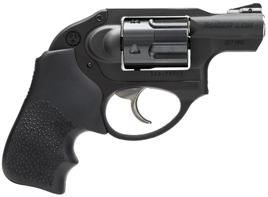 Picture of Ruger 5450 Lcr Small Frame 357 Mag 5Rd 1.87" Matte Black Steel Barrel, Black Pvd Cylinder, Matte Black Stainless Steel Frame, Hogue Tamer Monogrip Grip, Concealed Hammer 