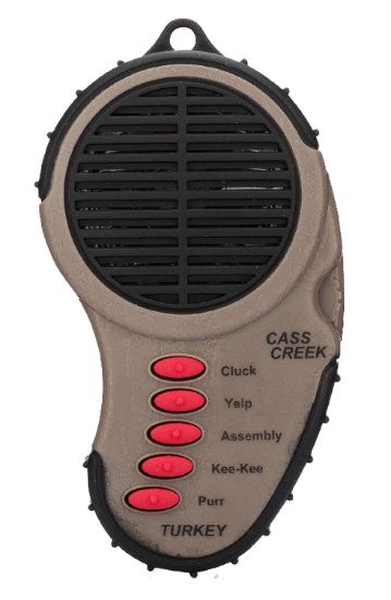 Picture of Cass Creek 969 Ergo Electronic Turkey Call, 5 Authentic Turkey Sounds, Brown Plastic Includes Belt Clip 