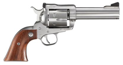 Picture of Ruger 0309 Blackhawk 357 Mag 6Rd Shot, 4.63" Satin Stainless Steel Barrel, Satin Stainless Cylinder, Satin Stainless Steel Frame, Hardwood Grip, Exposed Hammer 