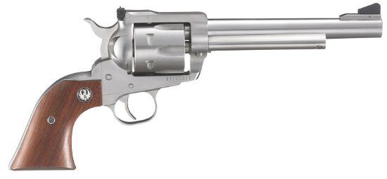 Picture of Ruger 0319 Blackhawk 357 Mag 6 Shot, 6.50" Satin Stainless Steel Barrel, Satin Stainless Cylinder, Satin Stainless Steel Frame, Hardwood Grip, Exposed Hammer 