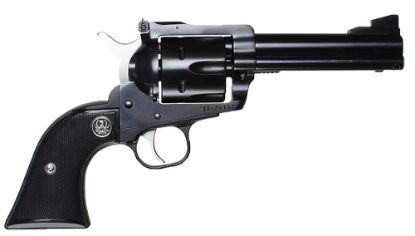 Picture of Ruger 0308 Blackhawk Convertible 9Mm Luger/357 Mag 6 Shot, 4.63" Blued Steel Barrel, Blued Cylinder, Blued Steel Frame, Black Checkered Rubber Grip, Exposed Hammer 