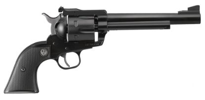 Picture of Ruger 0318 Blackhawk Convertible 9Mm Luger/357 Mag 6 Shot, 6.50" Blued Steel Barrel, Blued Cylinder, Blued Steel Frame, Black Checkered Rubber Grip, Exposed Hammer 