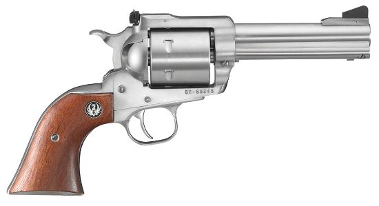 Picture of Ruger 0814 Super Blackhawk 44 Rem Mag/44 Special 6Rd 4.63" Satin Stainless Steel Barrel, Cylinder & Frame, Hardwood Grip, Transfer Bar Safety 