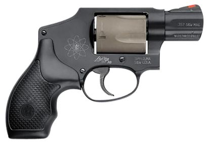 Picture of Smith & Wesson 103061 Model 340 Personal Defense 357 Mag 5 Shot 1.88" Black Stainless Steel Barrel, Titanium Cylinder, Black Scandium Alloy J-Frame, Black Polymer Grip, No Internal Lock 