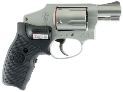 Picture of Smith & Wesson 150972 Model 642 Airweight 38 S&W Spl +P 5 Shot 1.88" Stainless Steel Barrel/Cylinder, Matte Silver Aluminum Alloy J-Frame, Includes Crimson Trace Lg-305 Lasergrip, No Internal Lock 