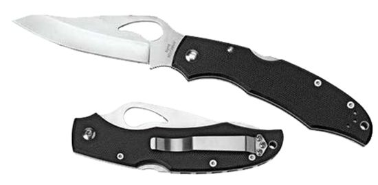 Picture of Spyderco By03psbk2 Byrd Cara Cara 2 Lightweight 3.75" Folding Drop Point Part Serrated 8Cr13mov Ss Blade Black Textured Frn Handle Includes Pocket Clip 