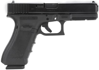 Picture of Glock Pg3750201 G37 Gen4 45 Gap 10+1 4.49" Steel Barrel, Matte Black Serrated Steel Slide, Black Polymer Frame W/Picatinny Rail, Black Interchangeable Backstrap Grip 