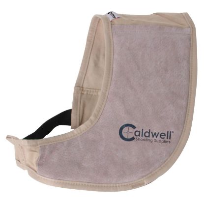 Picture of Caldwell 350010 Field Recoil Shield Tan Cloth W/Leather Pad Ambidextrous 