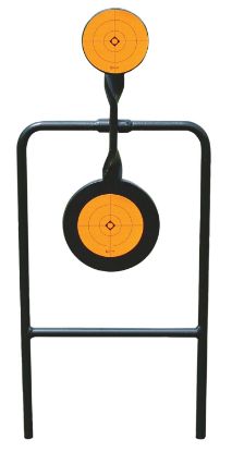 Picture of Caldwell 133565 Plink N Swing Double Spin Target Handgun Steel Black/Orange Impact Enhancement Motion 4.25" 