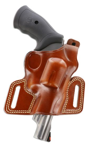 Picture of Galco Sil104 Silhouette Owb Tan Leather Belt Slide Fits Ruger Gp100 Fits S&W L Frame Fits 3-4.25" Barrel Right Hand 