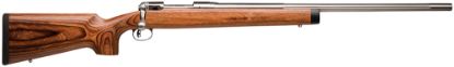 Picture of Savage Arms 19139 12 Bvss 308 Win Caliber With 4+1 Capacity, 26" Barrel, Matte Stainless Metal Finish & Satin Brown Laminate Stock Right Hand (Full Size) 