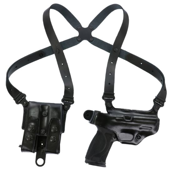 Picture of Galco Mc212b Miami Classic Shoulder System Size Fits Chest Up To 56" Black Leather Fits 1911 Fits 3.50" Barrel Right Hand 