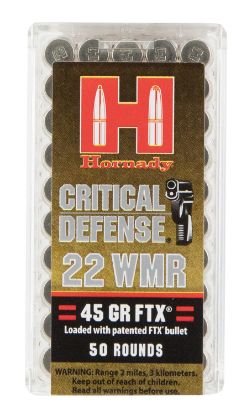 Picture of Hornady 83200 Critical Defense 22 Wmr 45 Gr Flex Tip Expanding 50 Per Box/ 40 Case 