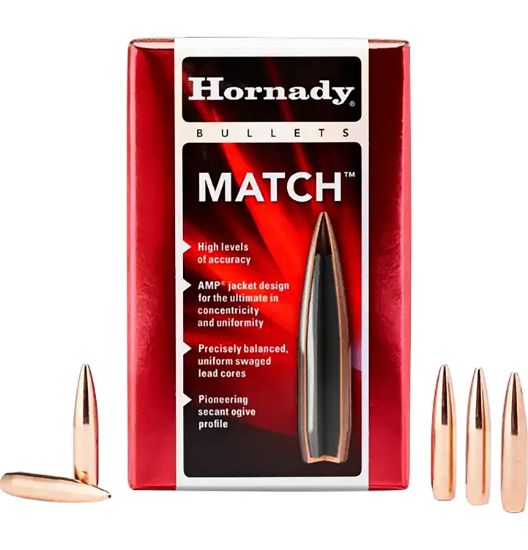 Picture of Hornady 2458 Match 6Mm .243 105 Gr Hollow Point Boat Tail Match 100 Per Box/ 25 Case 