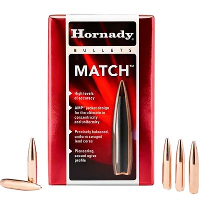 Picture of Hornady 26335 Match 6.5Mm .264 140 Gr Hollow Point Boat Tail Match 100 Per Box/ 15 Case 