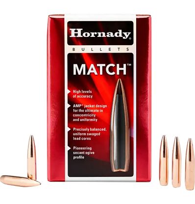 Picture of Hornady 27200 Match 270 Cal .277 110 Gr Hollow Point Boat Tail 100 Per Box/ 25 Case 