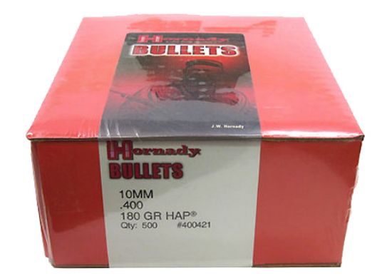 Picture of Hornady 400421 Hap 10Mm Auto .400 180 Gr Hollow Point 500 Per Box/ 2 Case 