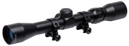Picture of Truglo Tg-853932B Trushot Black Anodized 3-9X32mm 1" Tube Duplex Reticle W/Rings 3/8" Dovetail 